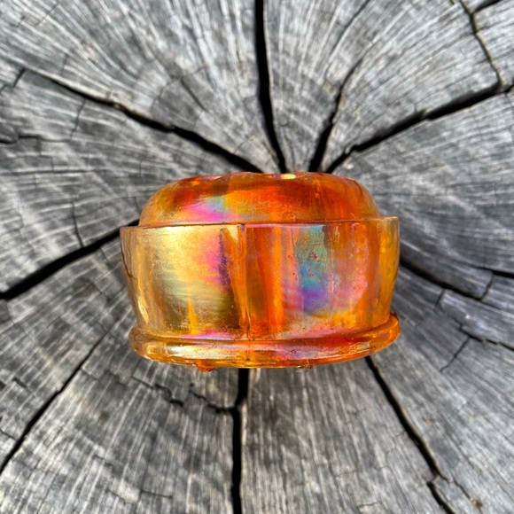 Vintage Carnival Glass Flower Frog - Picture 2 of 5